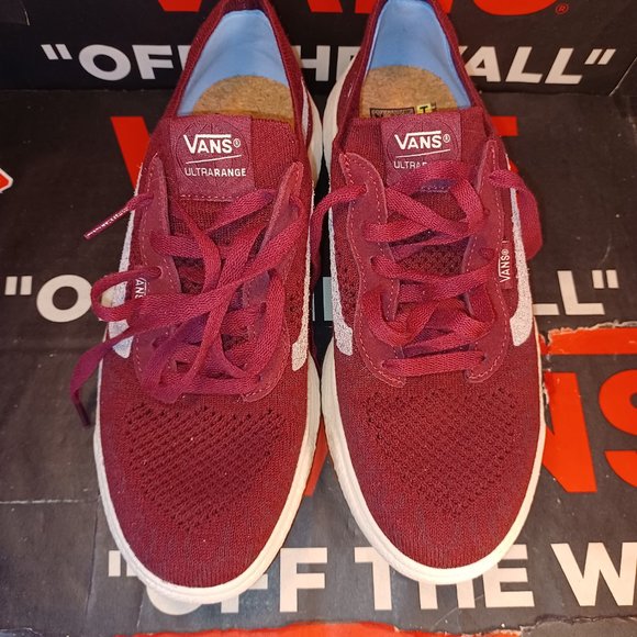 Vans Men's 7.5/Women's 9 UltraRange Vr3 Port Red White Mesh VN0A4BXBPRT - Picture 4 of 12